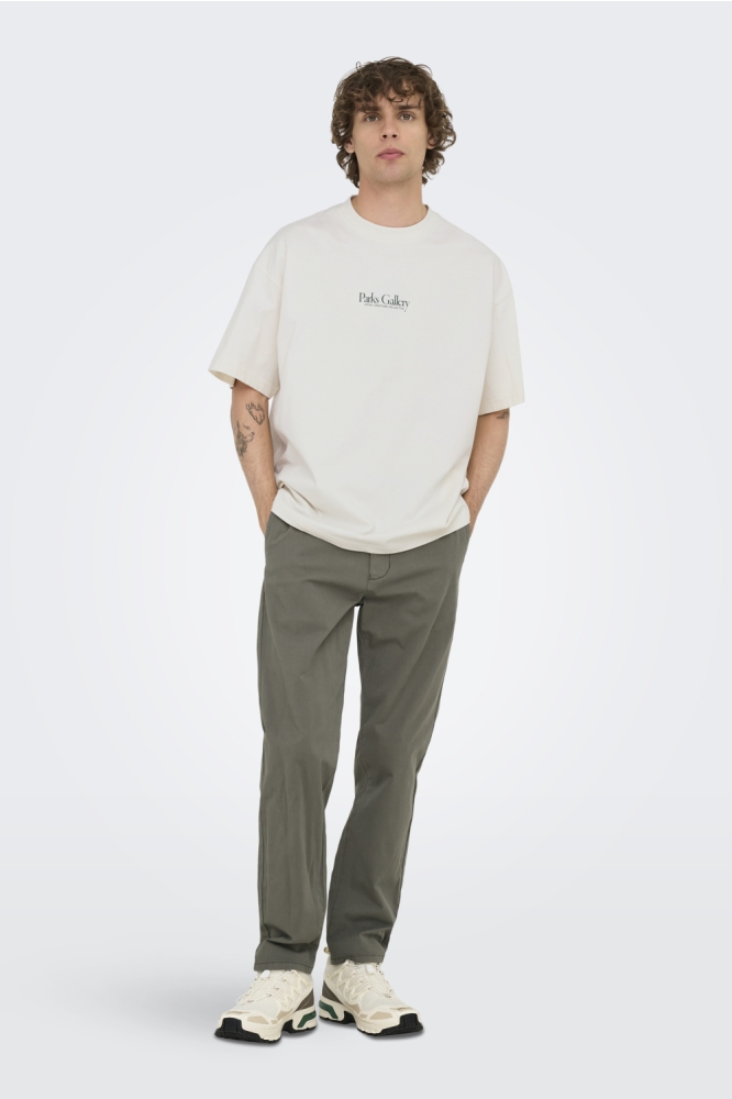 ONSPARKER SS LOOSE TEE 22035566 GARDENIA/PARKS GALLERY
